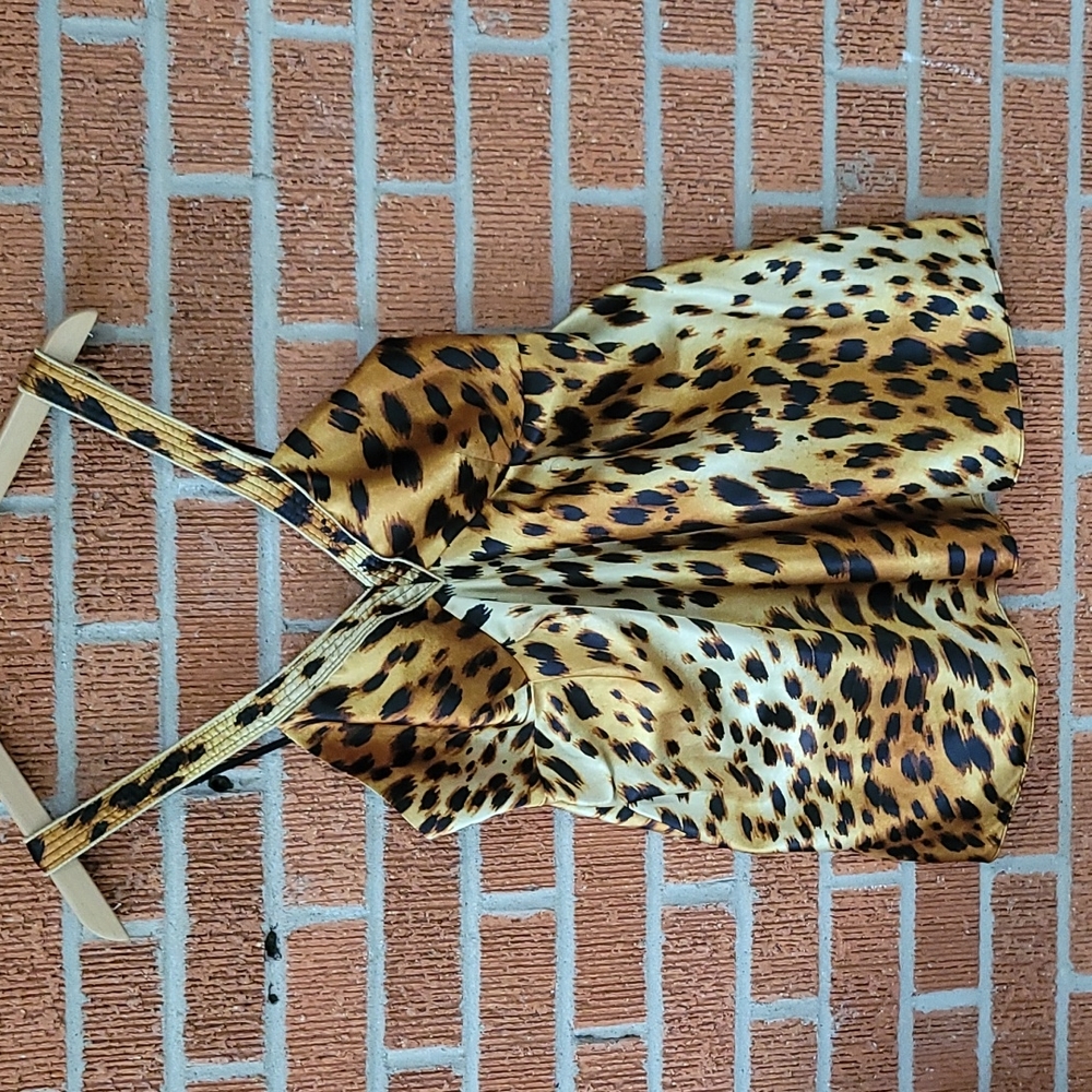 Victoria's Secret leopard print loose strappy top size L